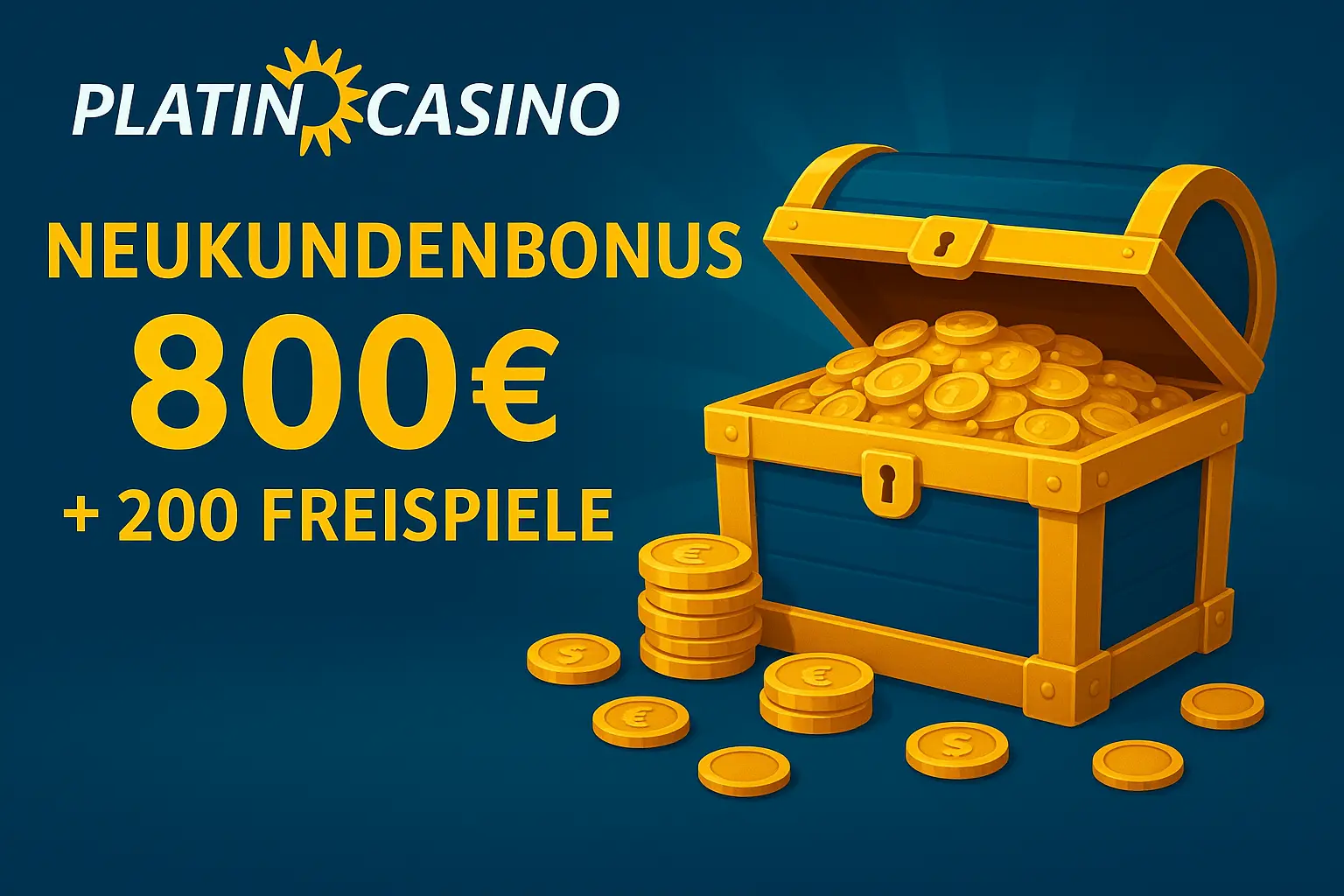 PlatinCasino Bonus 800€ + 200 Freispiele