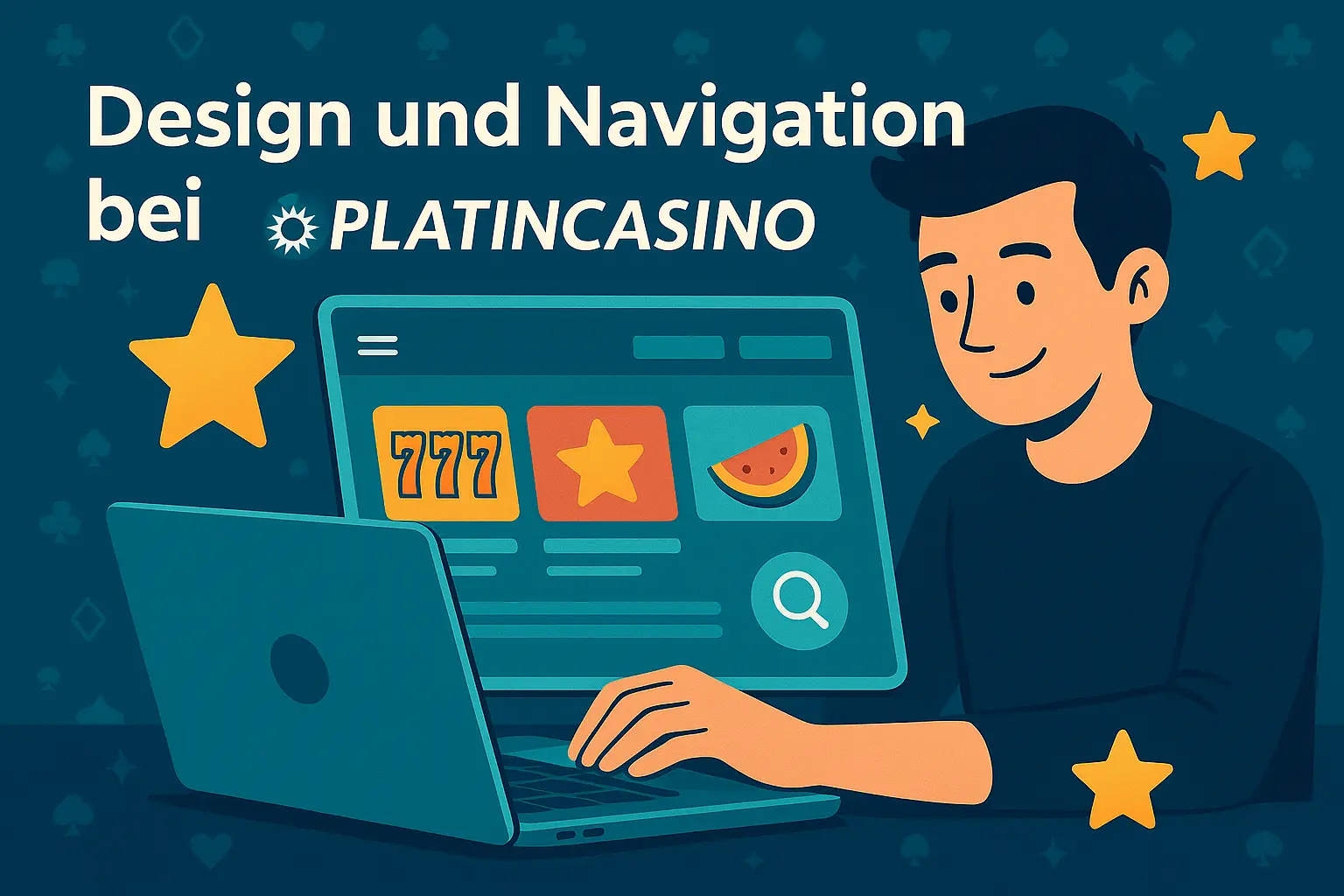 PlatinCasino Design und Navigation
